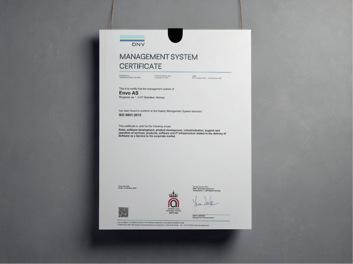 Sertifikater til ISO (1)