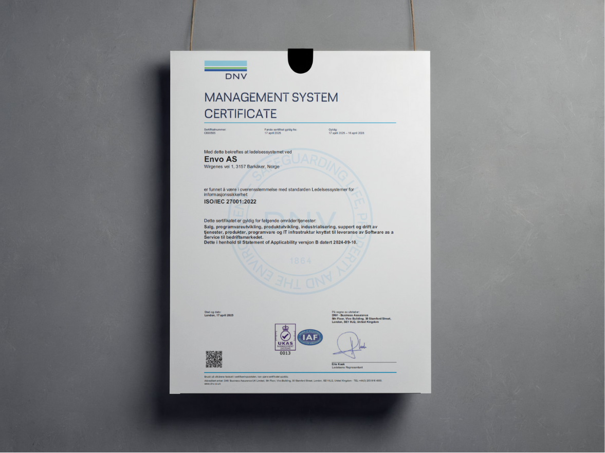 Sertifikater til ISO